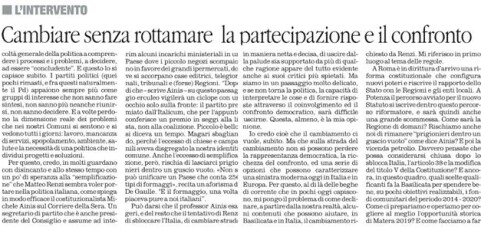 Lacorazza su Pd: “Cambiare senza rottamare la partecipazione e il confronto”.